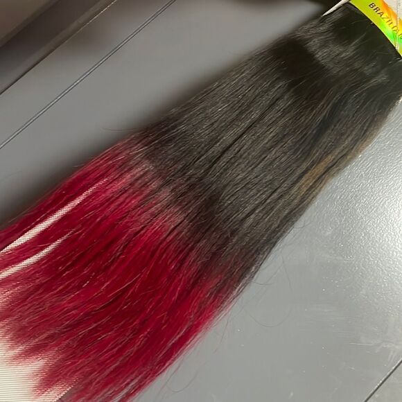 Brazilian Remy 100% Human Hair Extensions 14”- colour LT1B/BU— ombré - Picture 1 of 14